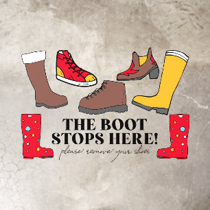 The Boot Stops Here! Shoes Array Floor Decals