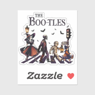 The bootles funny halloween  sticker