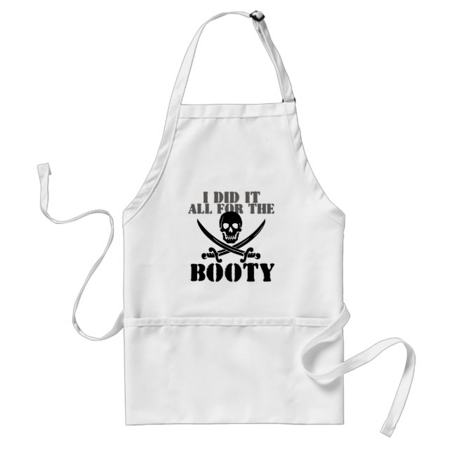 The Booty Pirate humor Adult Apron (Front)