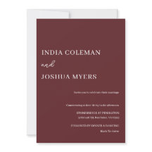 The Bordeaux: Burgundy Wedding Invitation