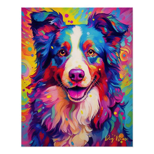 The Border Collie Dog 001 _ Zetton Ziana Poster