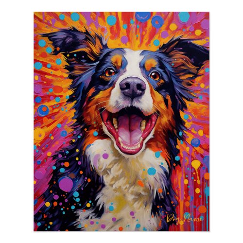 The Border Collie Dog 002 _ Zetton Ziana Poster