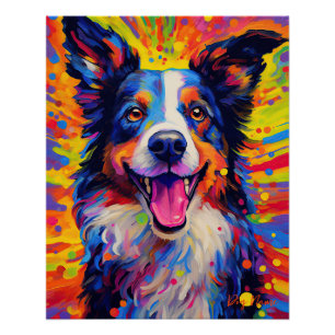The Border Collie Dog 003 - Zetton Ziana Poster