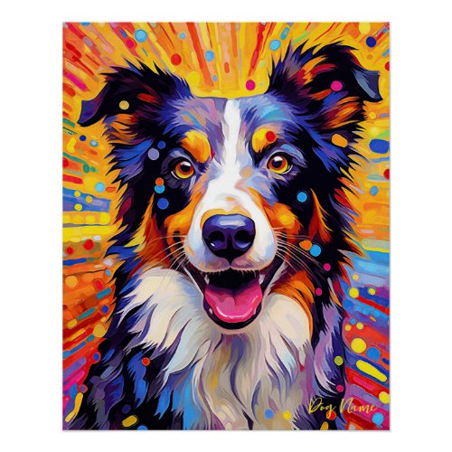 The Border Collie Dog 004 _ Zetton Ziana Poster