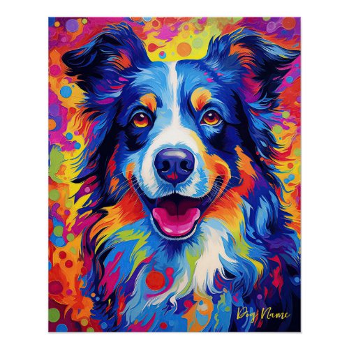 The Border Collie Dog 005 _ Zetton Ziana Poster