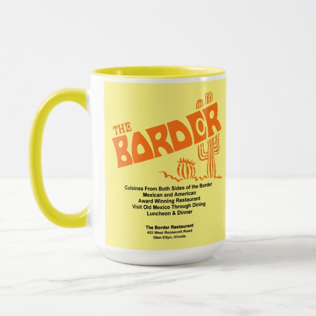 The Border Restaurant, Glen Ellyn, IL Mug (Left)