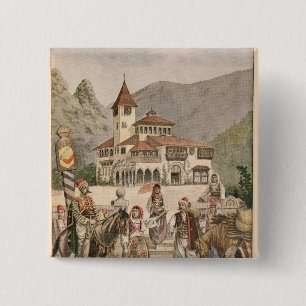 The Bosnian Pavilion at the Universal Exhibition Pinback Button