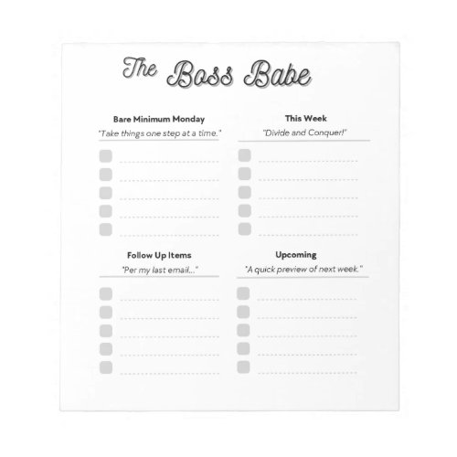 The Boss Babe Notepad