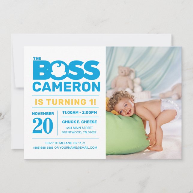 The Boss Baby | First Birthday  Invitation (Front)