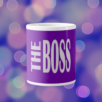 THE BOSS -  bold text - purple