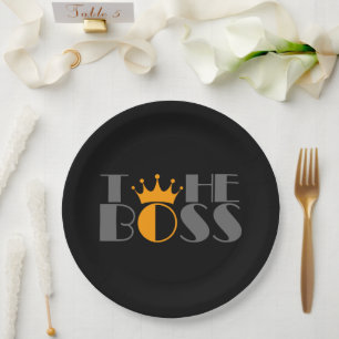The Boss crown Paper Plates