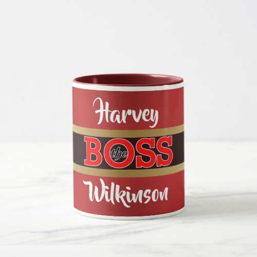 The Boss  Da Boss with Your Name Mug