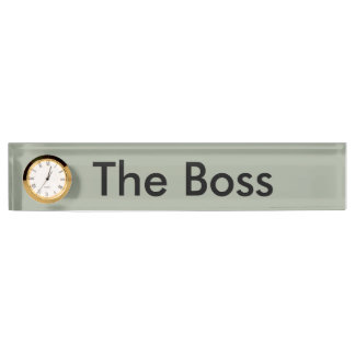 The Boss desk name panel Name Plate