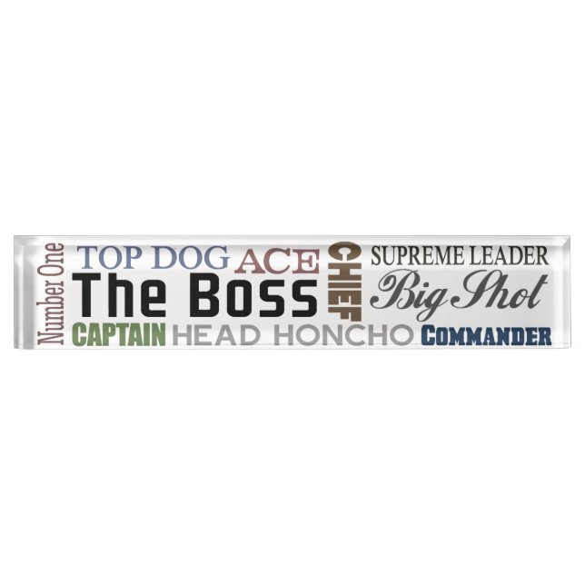 The Boss Desk Name Plate (Front)