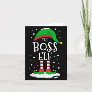 The Boss Elf Christmas Family Matching Xmas Group Card