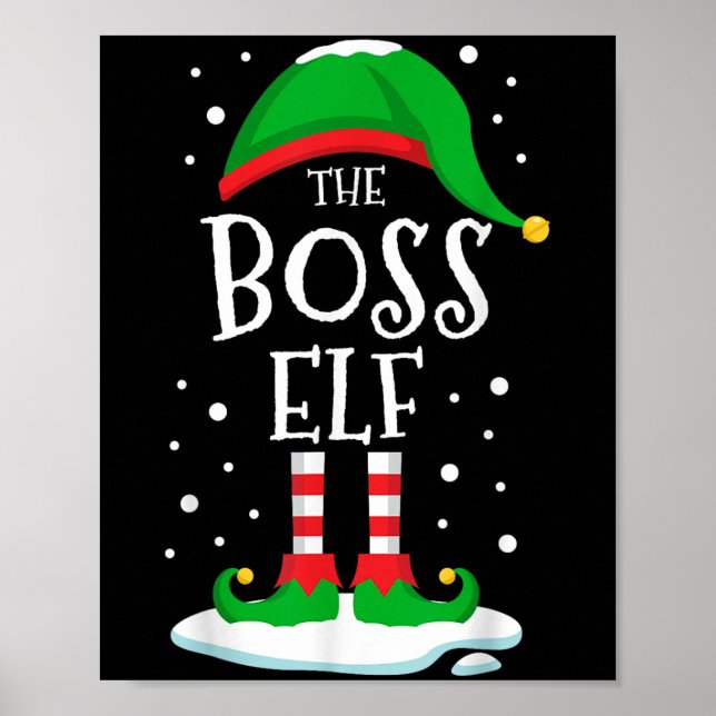 The Boss Elf Christmas Family Matching Xmas Group  Poster (Front)