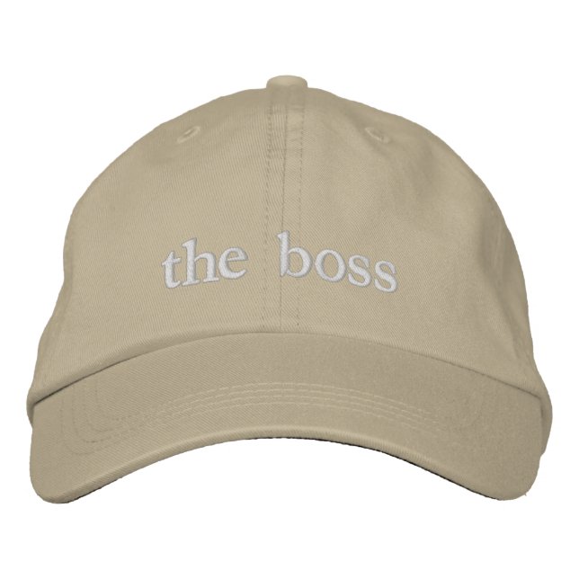The Boss Embroidered Baseball Cap (Front)