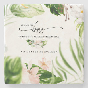 The Boss Everyone Wishes They Had Monogram Stone Coaster