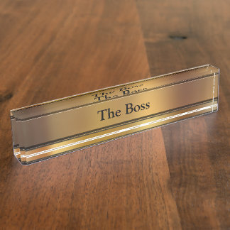 The Boss Executive Desk Name Plates