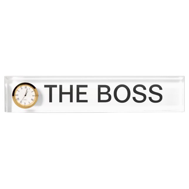 The Boss, Fun Name Plate (Front)