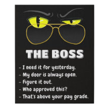The Boss – Funny Office Cat Canvas Print