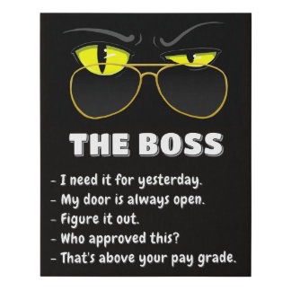 The Boss – Funny Office Cat Canvas Print