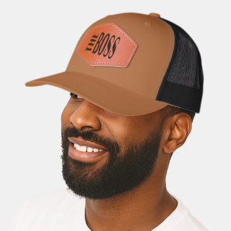 THE BOSS LEATHER PATCH HAT