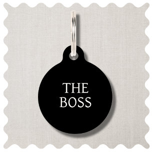 The Boss Modern Custom Dog Round Pet Tag