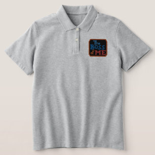 The Boss Of Me Embroidered Patch Statement Jacket  Polo Shirt