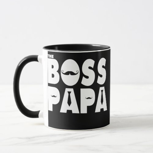 THE BOSS PAPA Funny Novelty Father Design For Mug