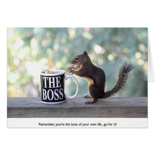 "The Boss" Squirrel Cards (Front Horizontal)