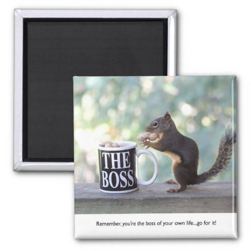 The Boss Squirrel Magnet