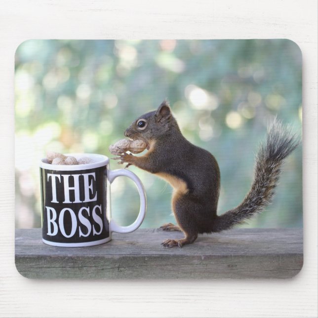 "The Boss" Squirrel Mouse Pad (Front)