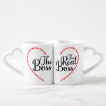 The Boss The Real Boss funny gift for Couples Coffee Mug Set<br><div class="desc">The Boss The Real Boss Mugs,  Cups,  Couple Mugs,  Valentines Gifts,  Mug Set,  Mr and Mrs,  Engagement gift,  Wedding Gift,  Aniversary Gift
***you can contact me for assistance.***</div>