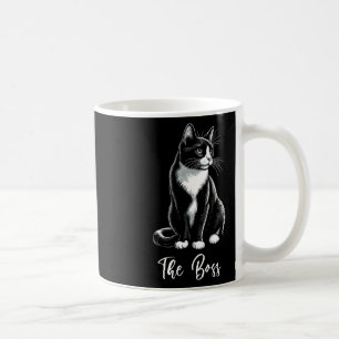 The Boss Tuxedo Cat Lover Kitten Tuxedo Cat Owner  Coffee Mug