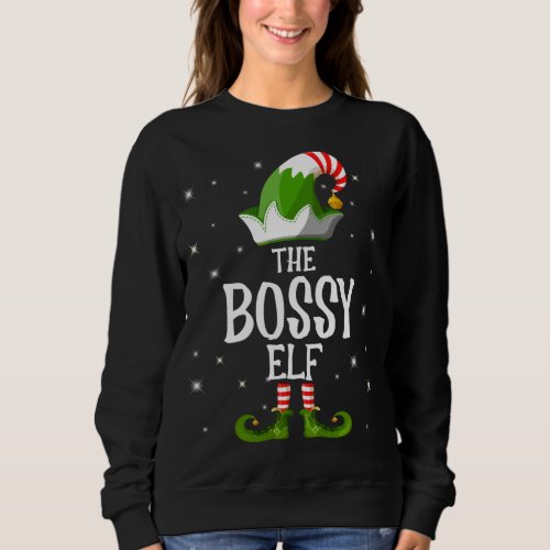 The Bossy Elf Family Matching Group Christmas Sweatshirt