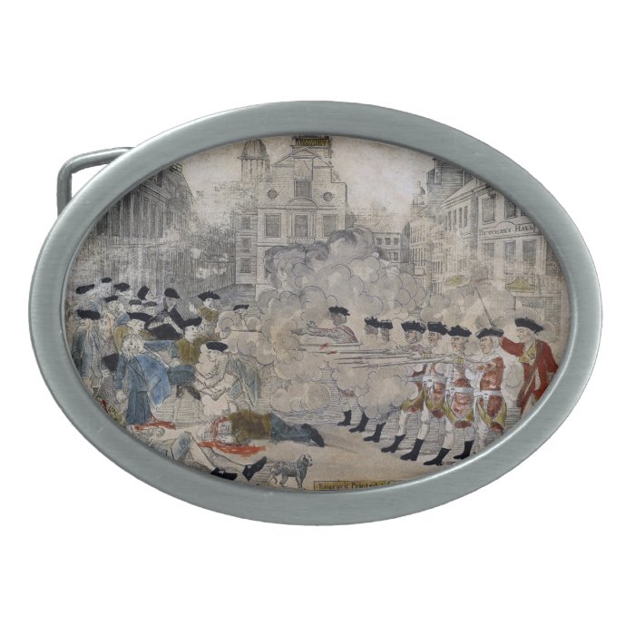 The Boston Massacre by Paul Revere 1770 Belt Buckles