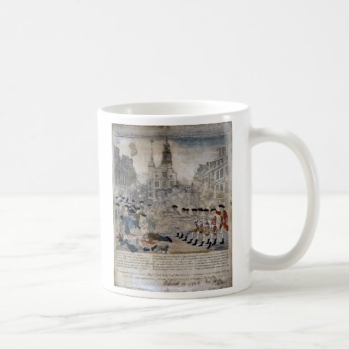 The Boston Massacre by Paul Revere 1770 Coffee Mug