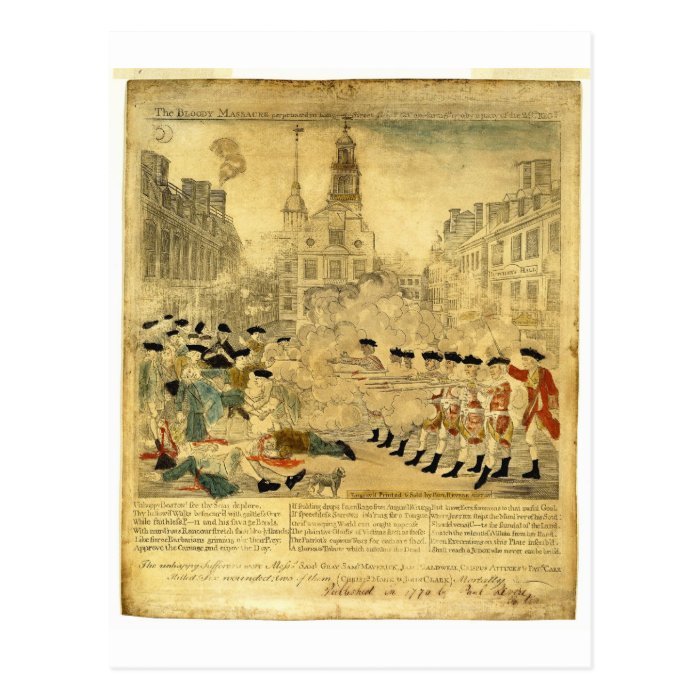 The Boston Massacre by Paul Revere Post Cards
