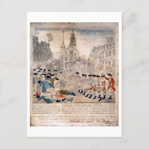 The Boston Massacre Paul Revere King Street Postcard