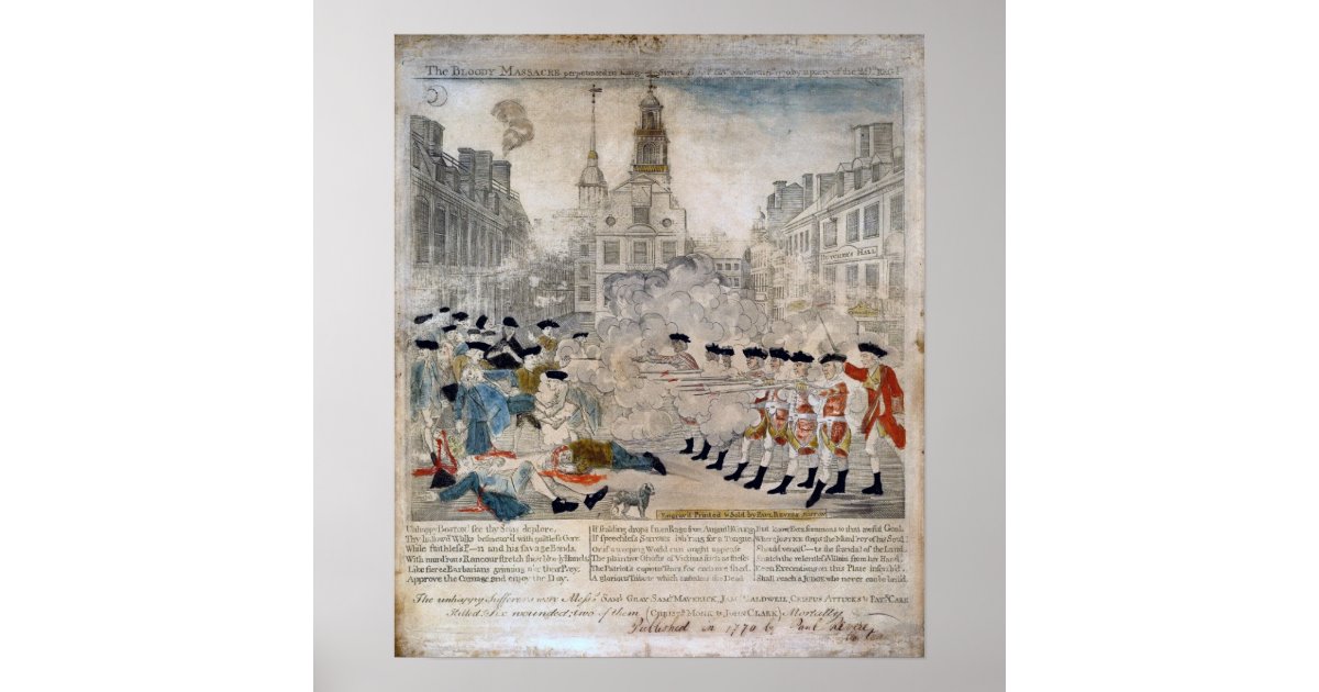 The Boston Massacre Poster | Zazzle