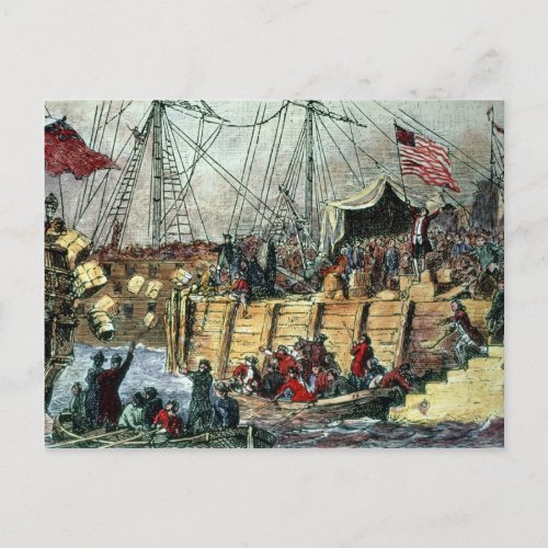 The Boston Tea Party 16th December 1773 Postcard