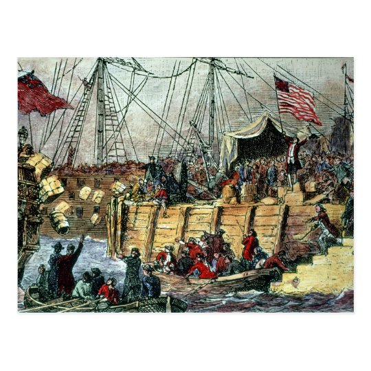 The Boston Tea Party 16th December 1773 Postcard - 
