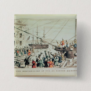 The Boston Tea Party, 1846 Button