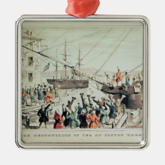 The Boston Tea Party, 1846 Metal Ornament
