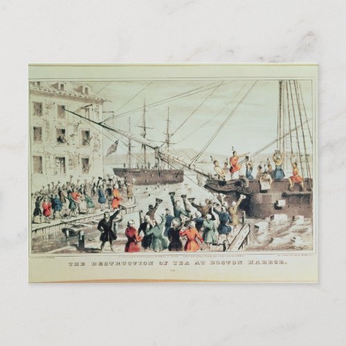 The Boston Tea Party 1846 Postcard