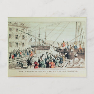 The Boston Tea Party, 1846 Postcard