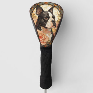 The Boston Terrier Dog 001 - Natalia Mucha Golf Head Cover