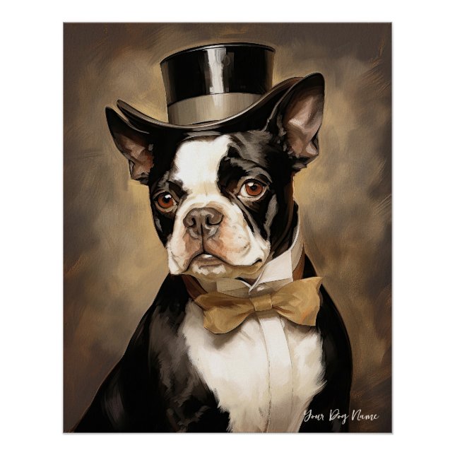 The Boston Terrier Dog 001 - Odessa Leyendecker Poster (Front)