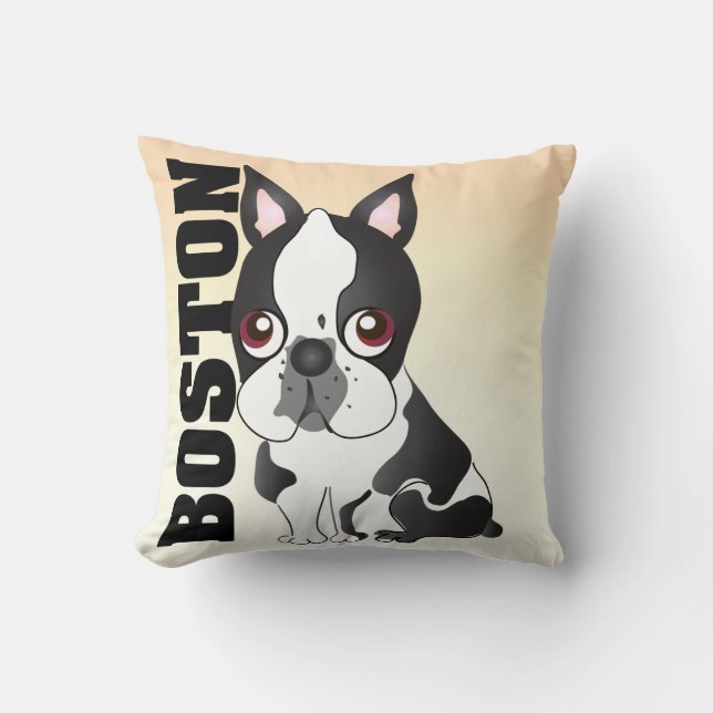 The Boston Terrier Pillow (Front)